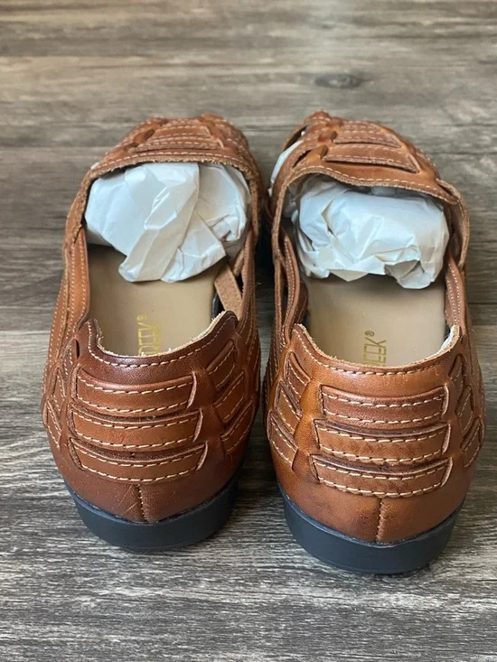 Cabin Creek Womens Brown Woven Leather Slip-On Loafers Size 7 - Picture 6 of 9